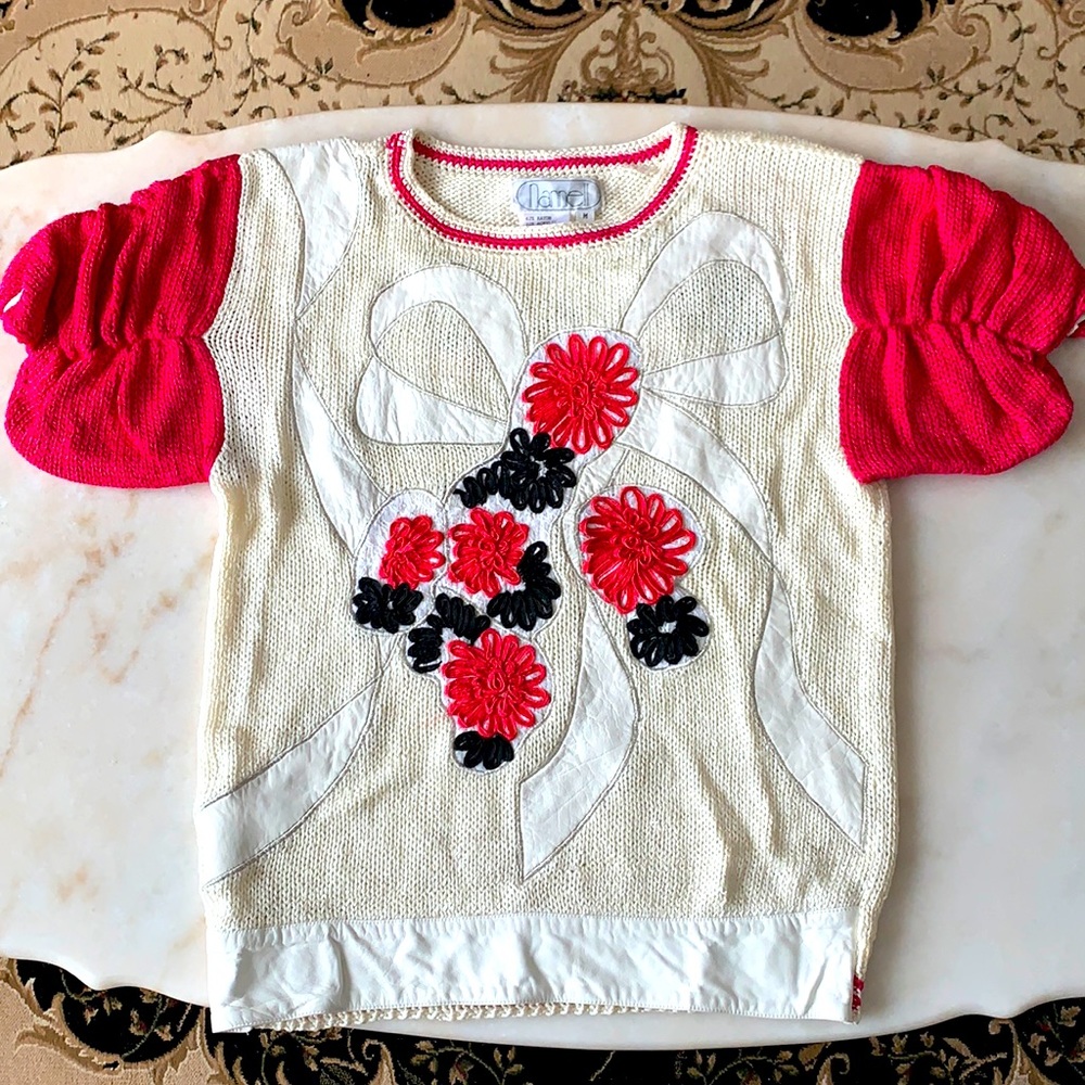 NWT Vintage Nannell short sleeve knitted sweater